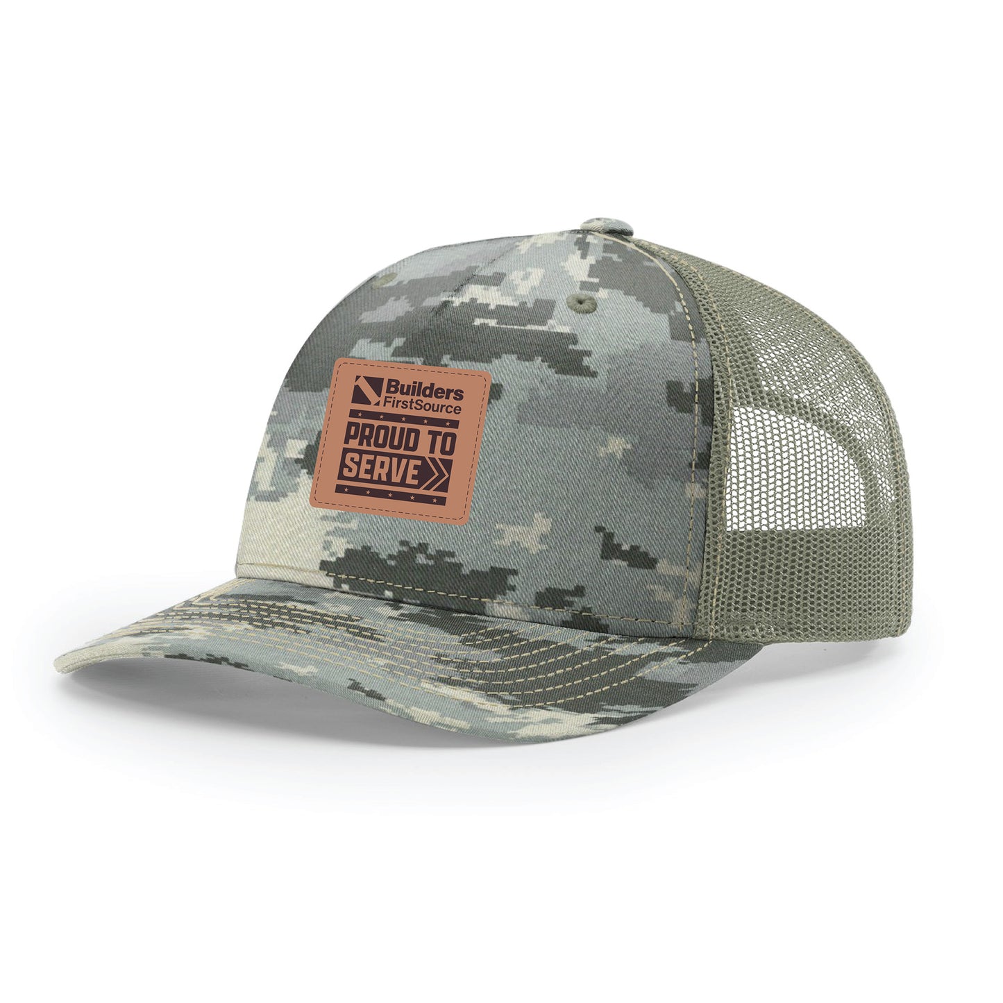 Proud To Serve - Richardson Printed Five Panel Trucker Hat