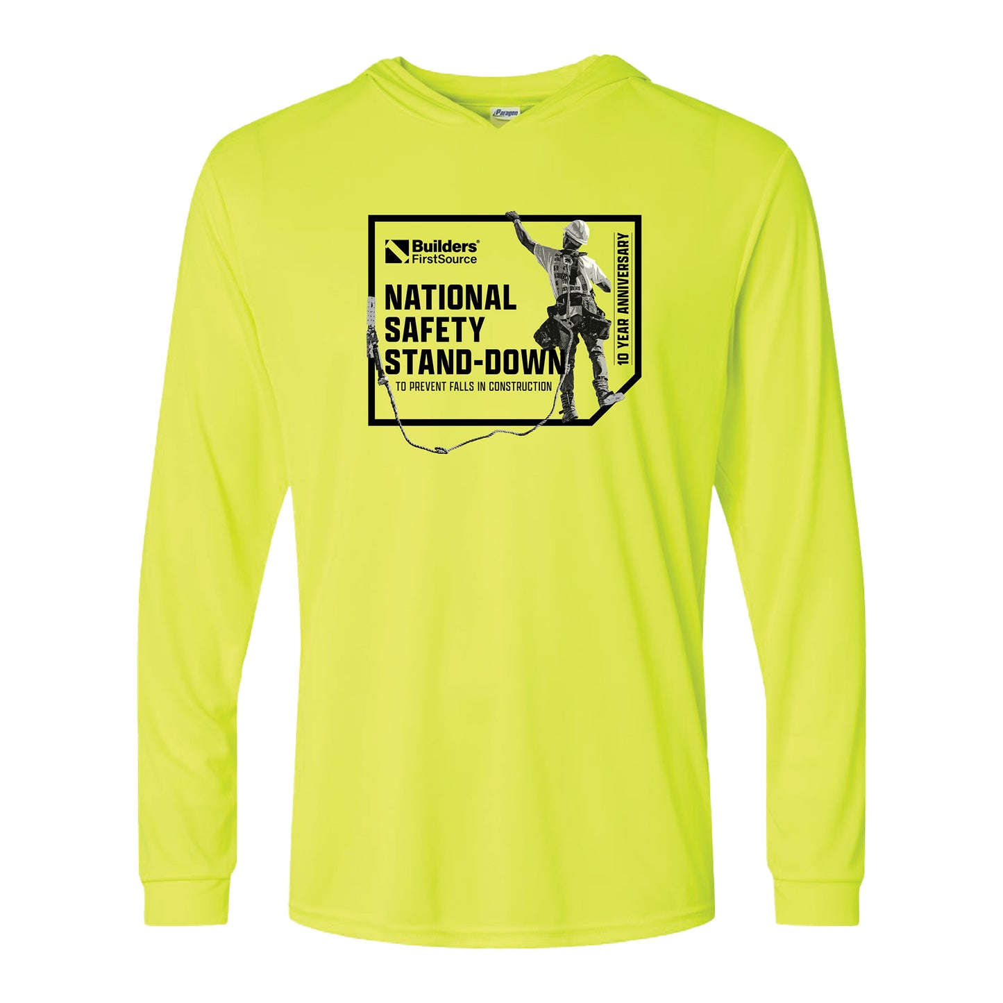 National Safety Stand-Down - Performance Hooded Long Sleeve T-Shirt