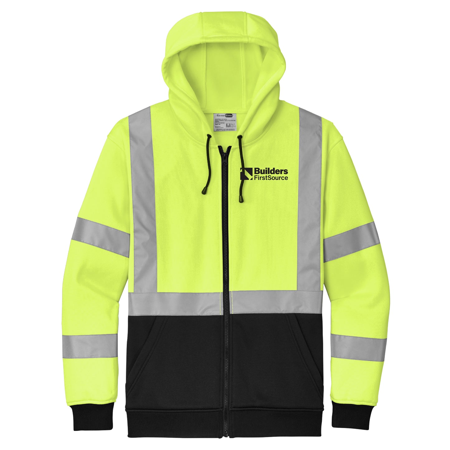 CornerStone ANSI 107 Class 3 Heavy-Duty Fleece Full-Zip Hoodie