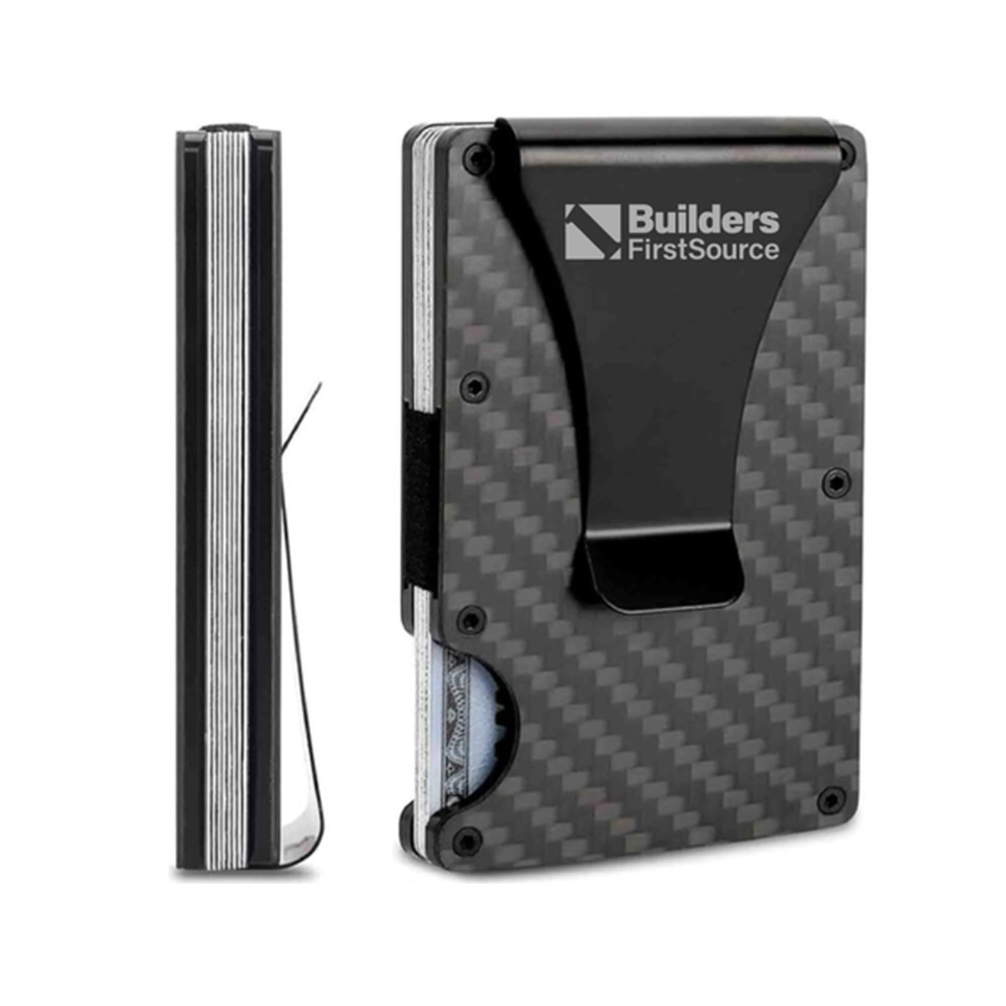 Builders FirstSource - Minimalist Carbon Fiber RFID Blocking Aluminum Metal Wallet