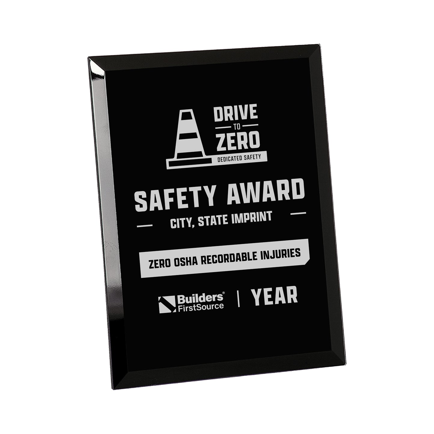 Builders FirstSource - 7" x 9" Glass Mirror Safety Plaque