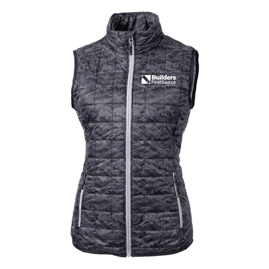 Cutter & Buck Rainier PrimaLoft Ladies Eco Insulated Full Zip Printed Puffer Vest