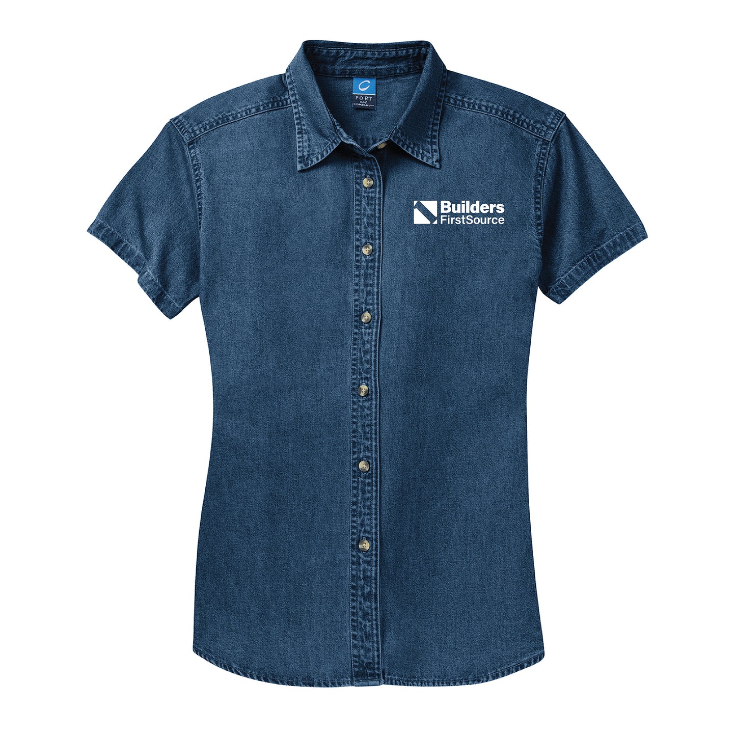 Port & Company® Ladies' Short Sleeve Value Denim Shirt