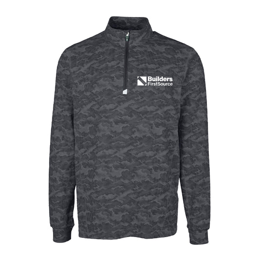 Cutter & Buck Traverse Stretch Camo Print Eco Quarter Zip Mens Pullover