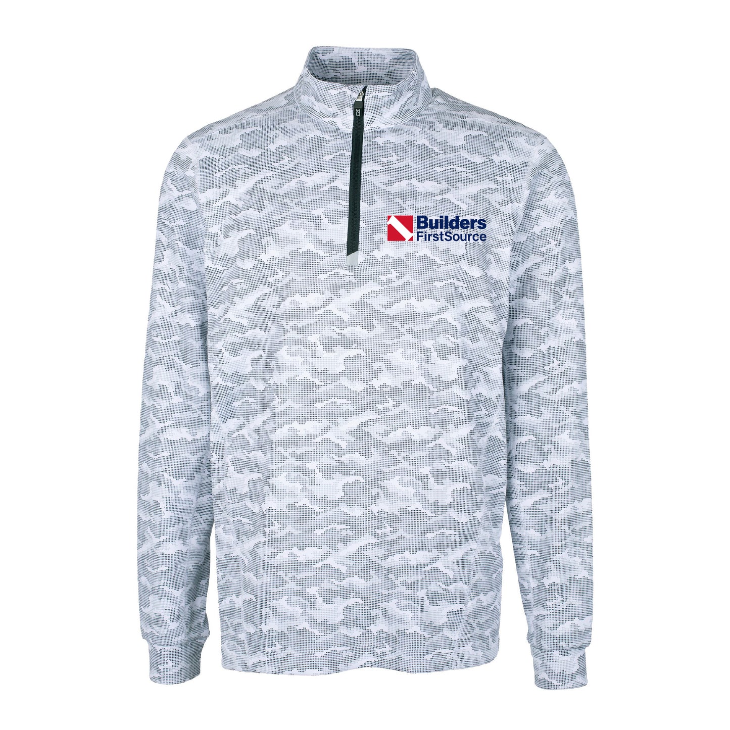 Cutter & Buck Traverse Stretch Camo Print Eco Quarter Zip Mens Pullover