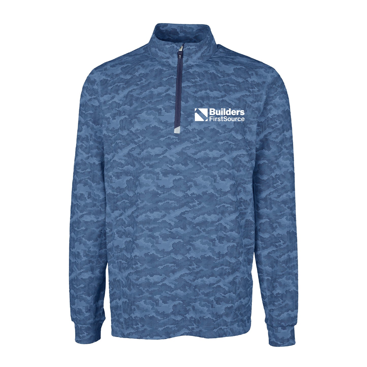 Cutter & Buck Traverse Stretch Camo Print Eco Quarter Zip Mens Pullover