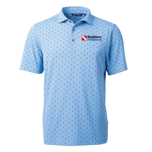 Cutter & Buck - Virtue Recycled Tile Print Featherlight Pique Men's Polo