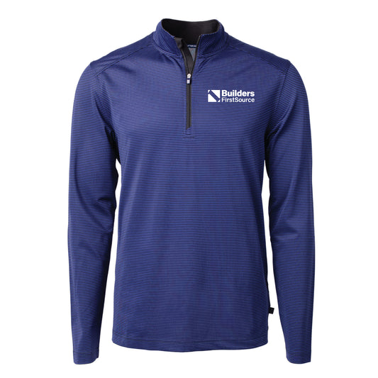 Cutter & Buck - Virtue Recycled Micro Stripe Featherlight Pique Men's Quarter Zip Pullover