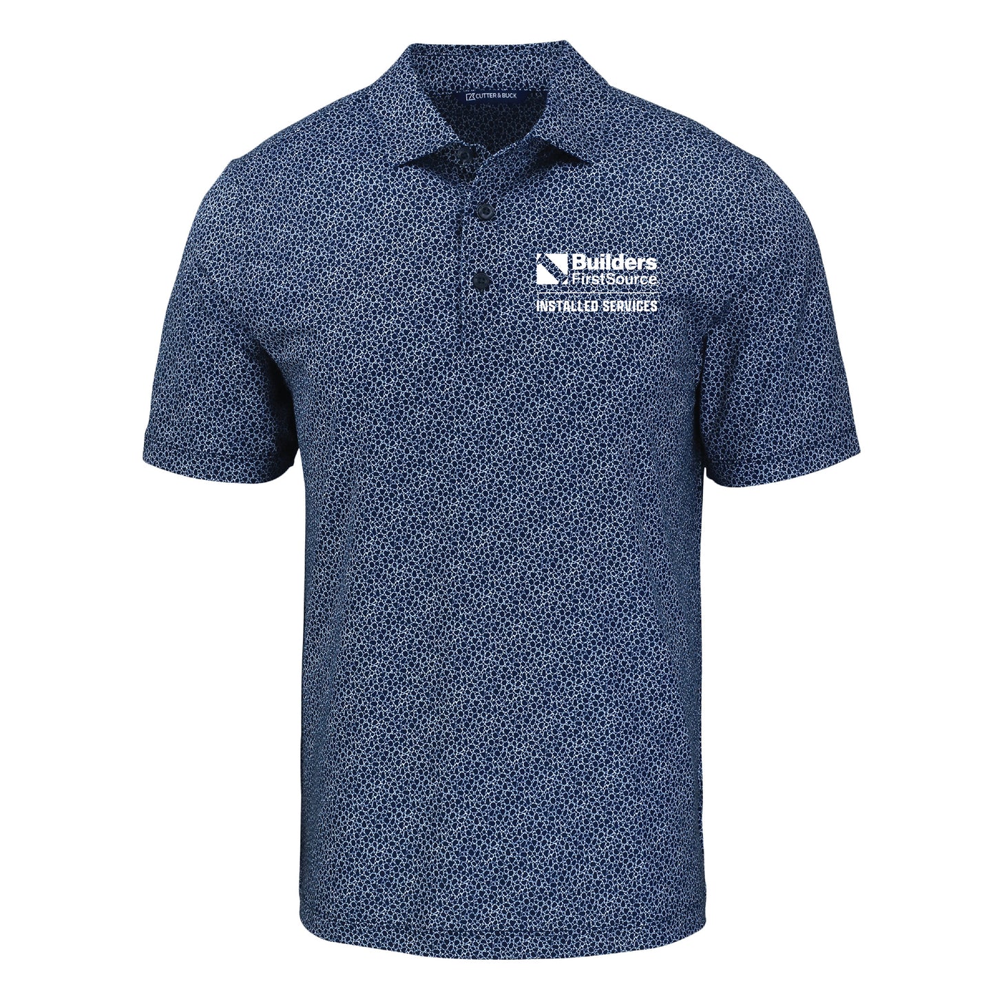 Installed Services - Cutter & Buck Pike Eco Pebble Print Stretch Recycled Mens Polo