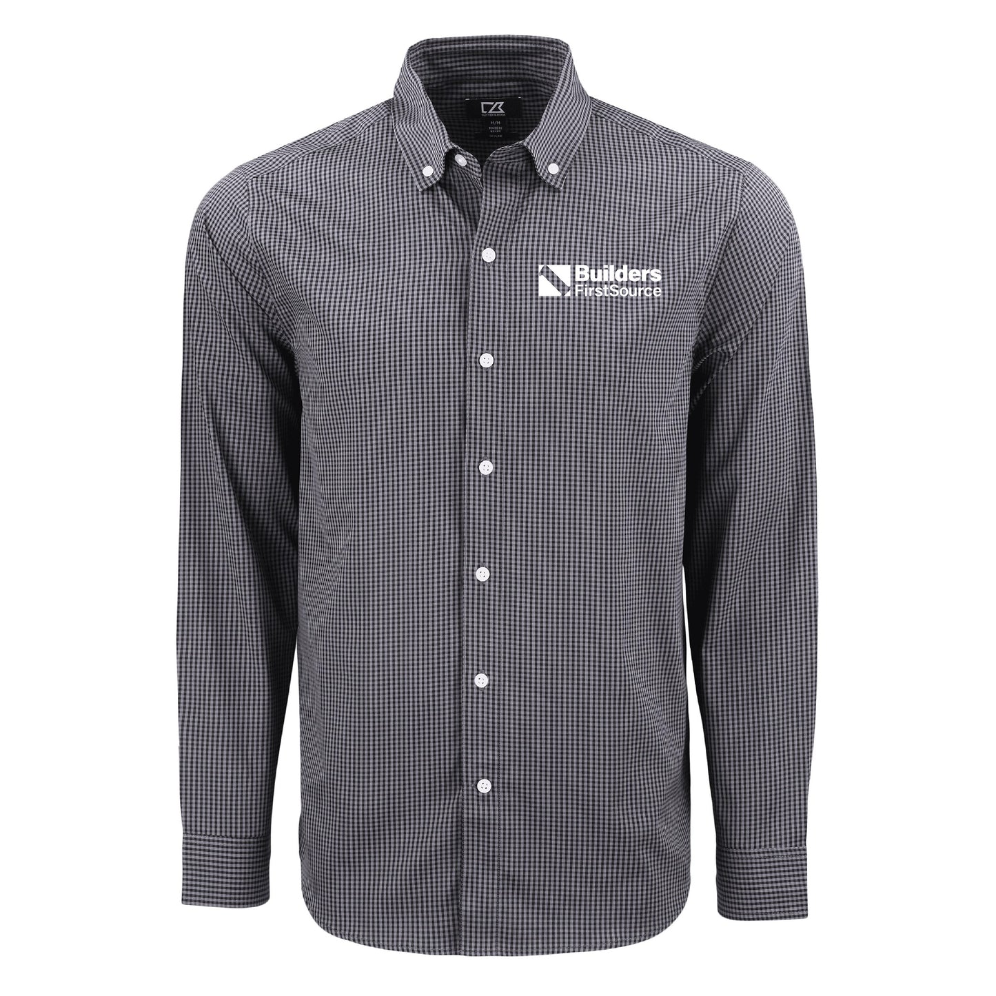 Cutter & Buck Skyline Epic Confidence Recycled Gingham Men's Long Sleeve Dress Shirt