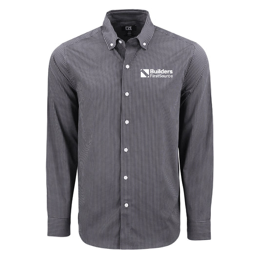 Cutter & Buck Skyline Epic Confidence Recycled Gingham Men's Long Sleeve Dress Shirt