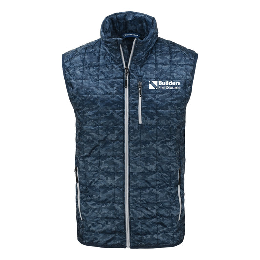 Cutter & Buck Rainier PrimaLoft® Mens Eco Insulated Full Zip Printed Puffer Vest