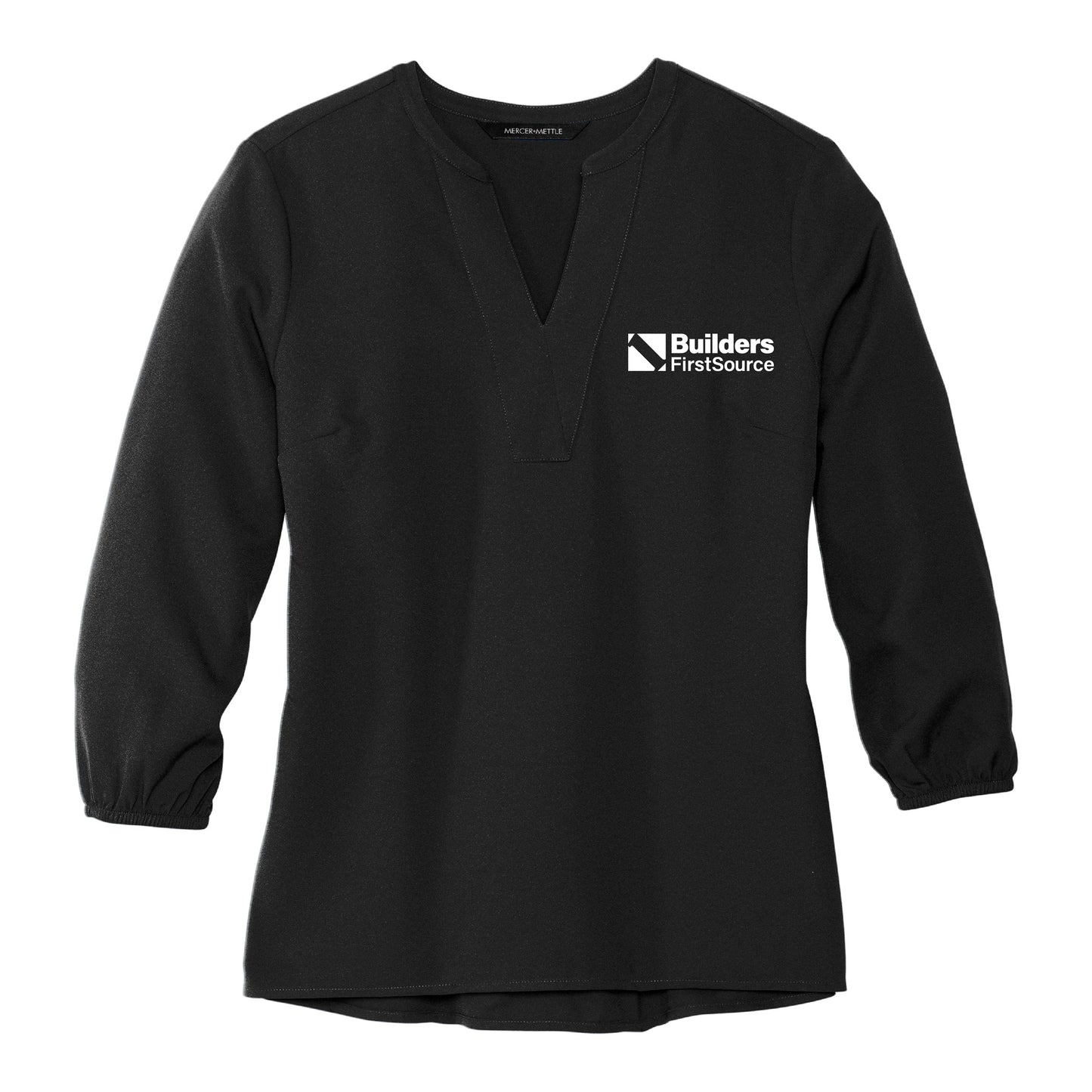 Ladies Stretch Crepe 3/4-Sleeve Blouse