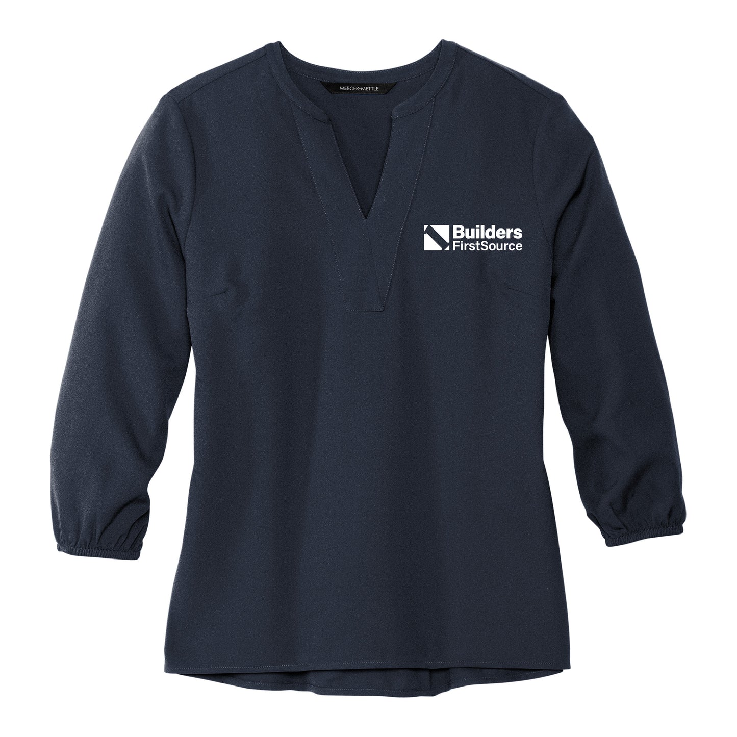 Ladies Stretch Crepe 3/4-Sleeve Blouse