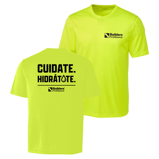 Cuidate. Hidrátate. - Clique Spin Performance Short Sleeve Tee