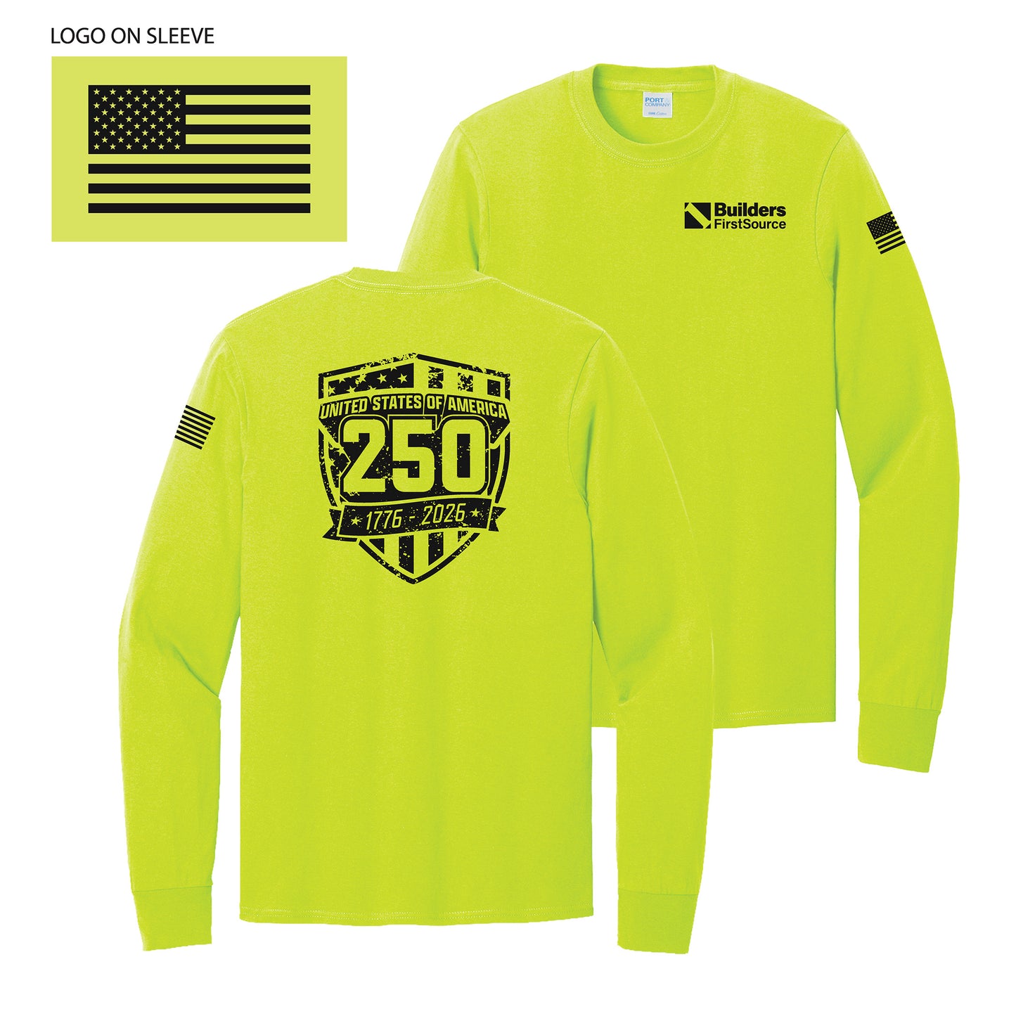 Builders FirstSource - America 250 Celebration | T-Shirt, Long Sleeve & Hoodie