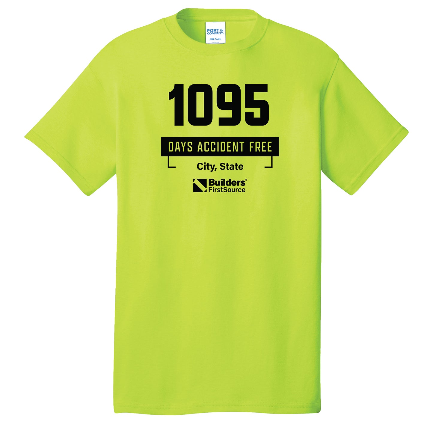 Accident Free Award - Safety Green Core Cotton Tee