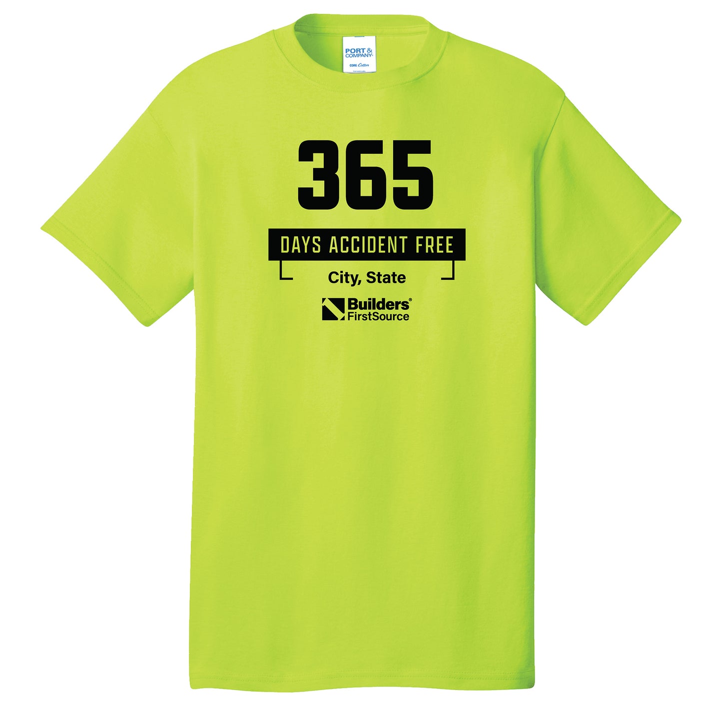 Accident Free Award - Safety Green Core Cotton Tee