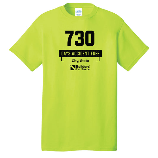 Accident Free Award - Safety Green Core Cotton Tee