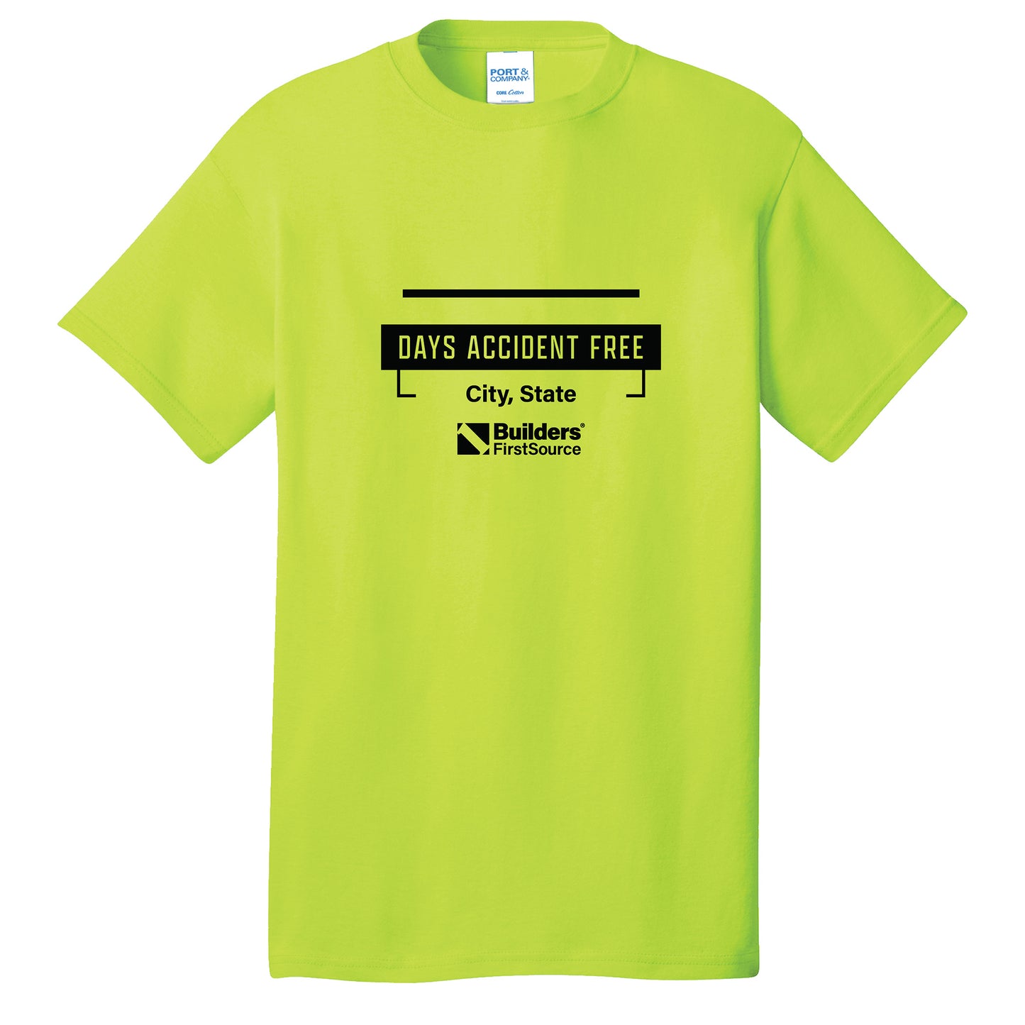 Accident Free Award - Safety Green Core Cotton Tee
