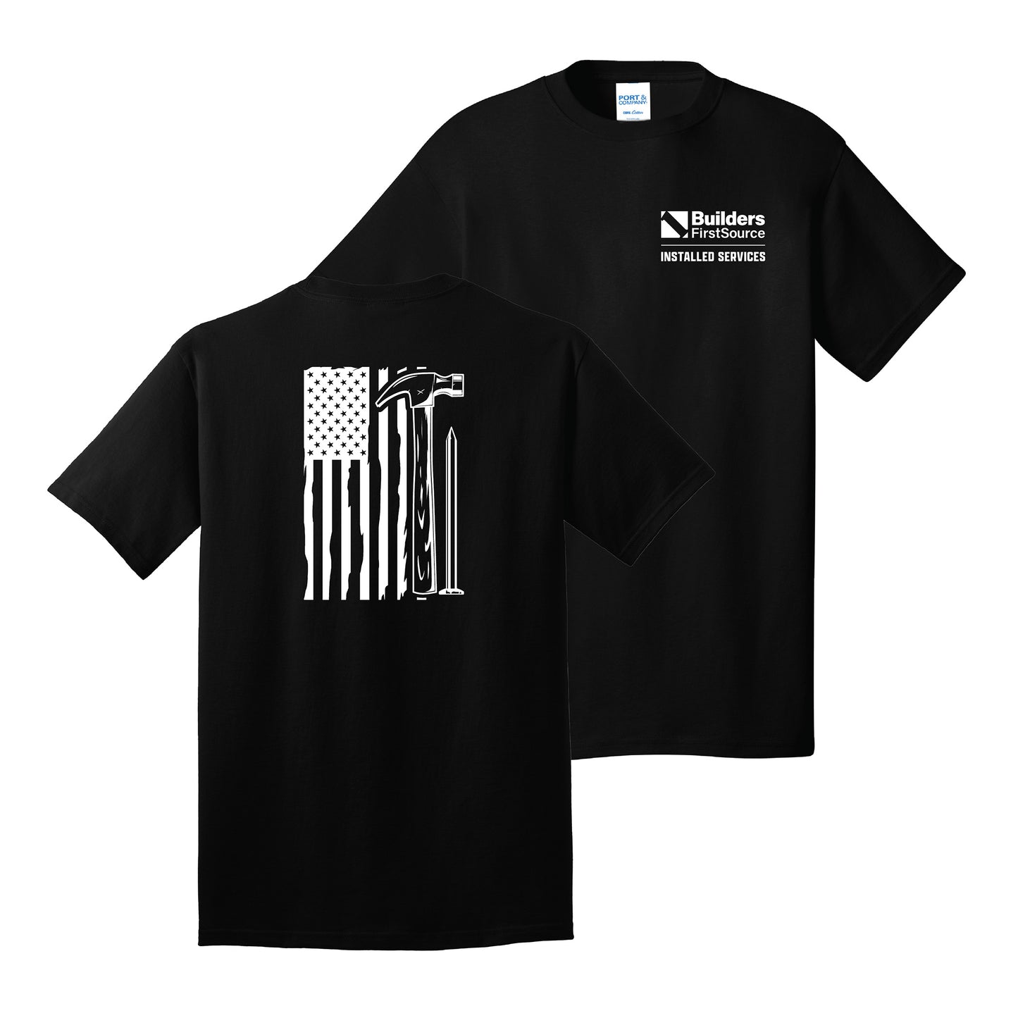 Installed Services - Core Cotton Craftsman USA Flag Tee