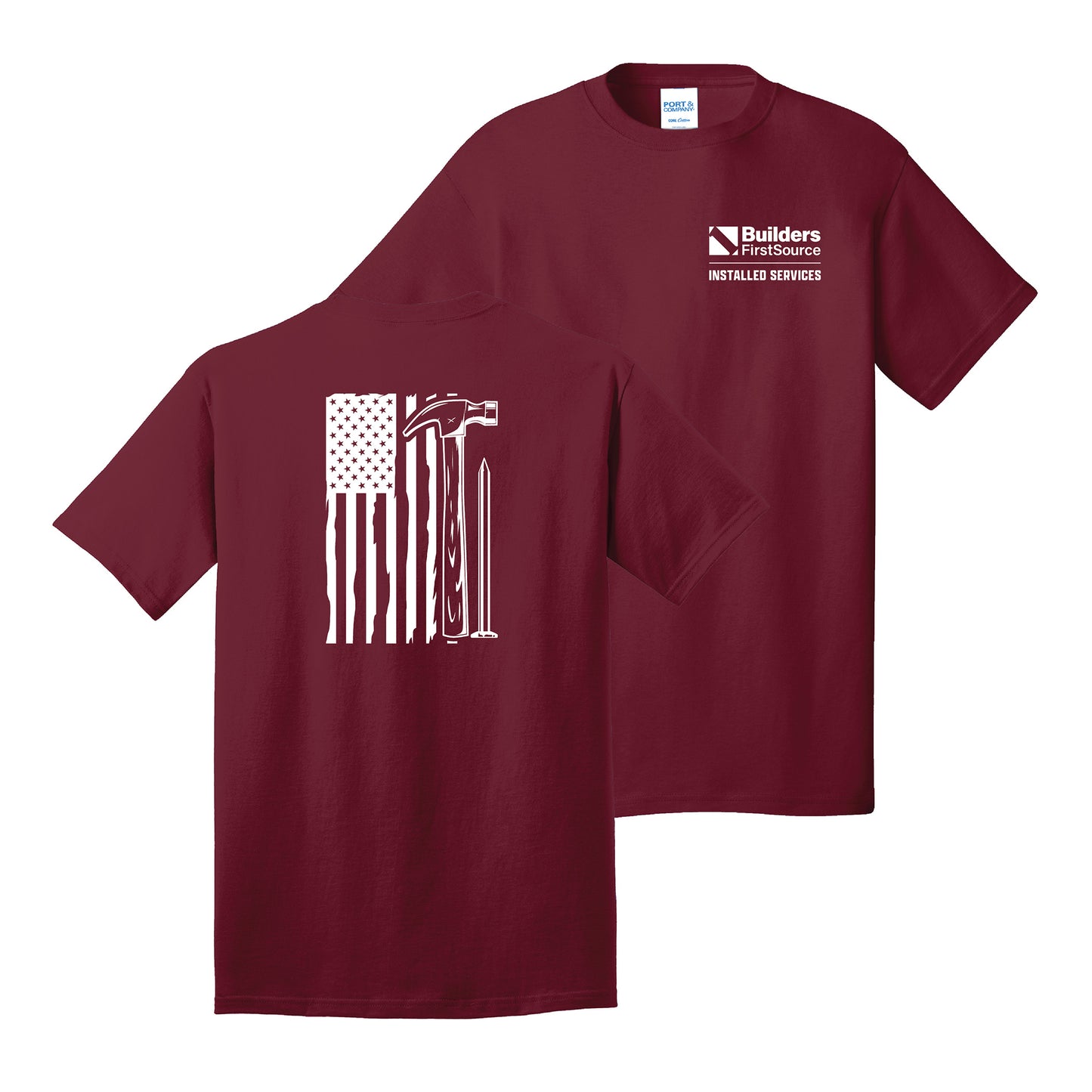 Installed Services - Core Cotton Craftsman USA Flag Tee