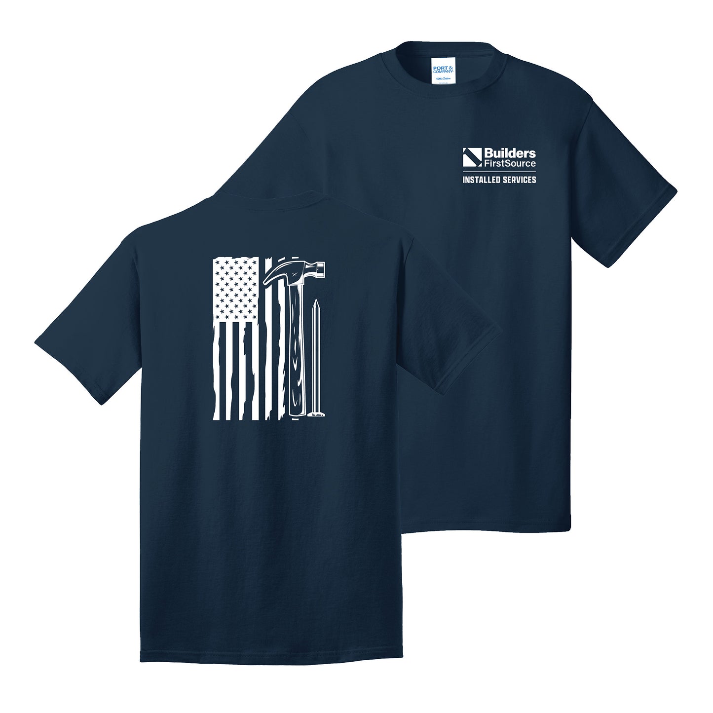 Installed Services - Core Cotton Craftsman USA Flag Tee