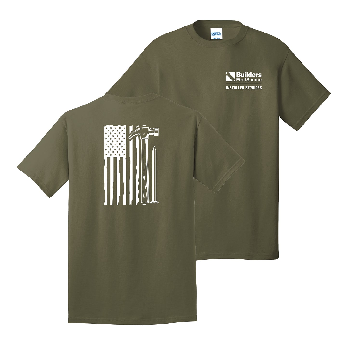 Installed Services - Core Cotton Craftsman USA Flag Tee
