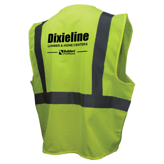 Dixieline - Economy Mesh Safety Vest with Zipper, ANSI 2, R