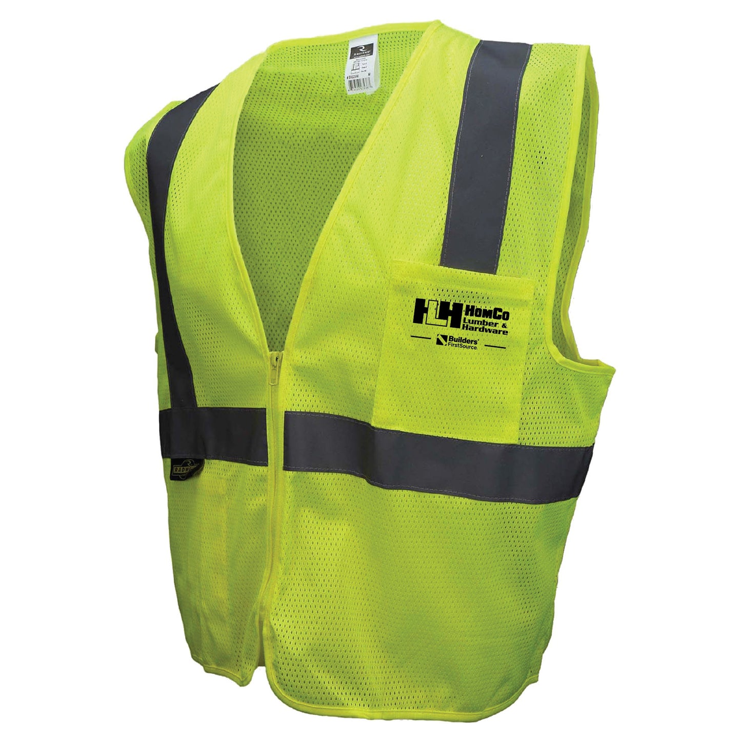 HomCo - Economy Mesh Safety Vest with Zipper, ANSI 2, R