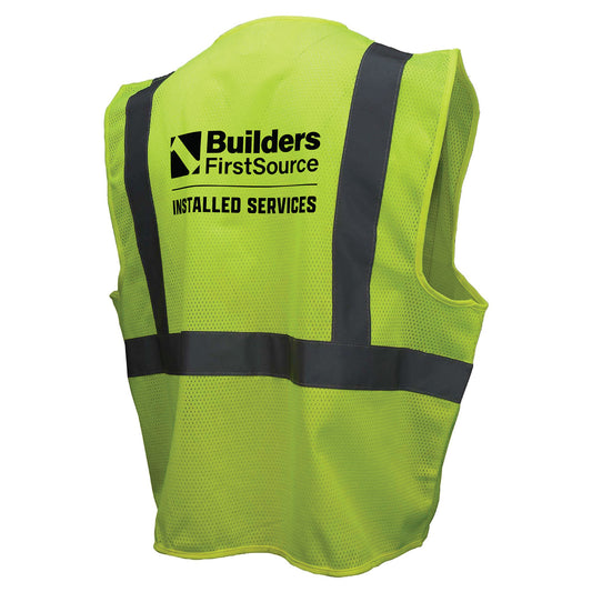 Installed Services - Economy Mesh Safety Vest with Zipper, ANSI 2, R