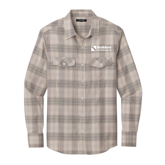 Port Authority® - Long Sleeve Ombre Men's Plaid Shirt