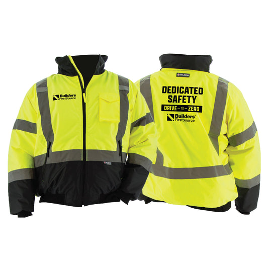 High Visibility Waterproof Jacket with Quilted Liner, ANSI 3, R