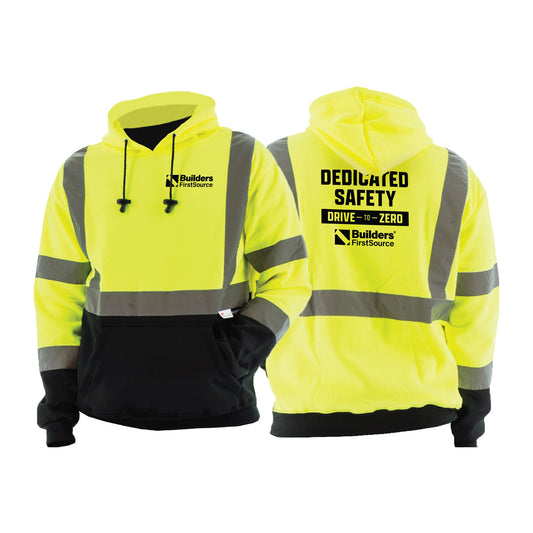 High Visibility Hooded Pullover Sweatshirt, ANSI 3, R