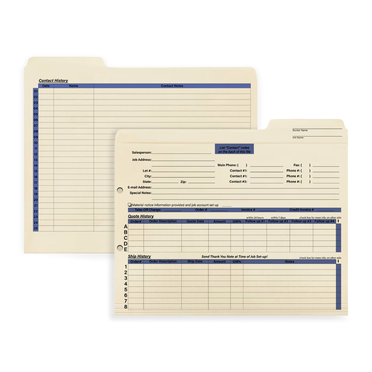 Builders FirstSource - Job Tracking File Folders (Pack of 50)