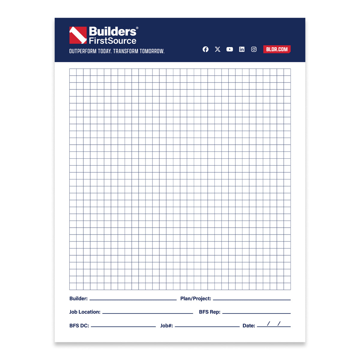 Builders FirstSource - 50 Sheet Notepad (8.5" x 11")