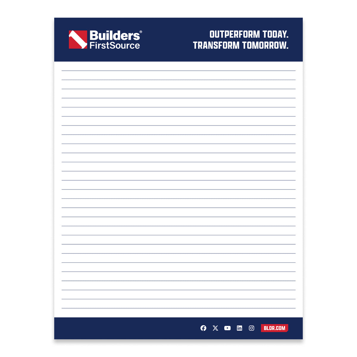 Builders FirstSource - 50 Sheet Notepad (8.5" x 11")
