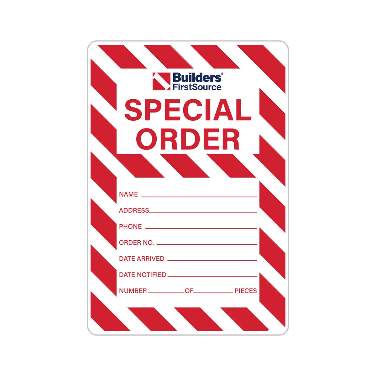 Builders FirstSource - Special Order Labels (Roll of 500 - 3.375" x 5.5")
