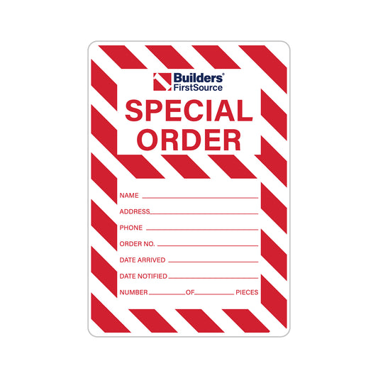Builders FirstSource - Special Order Labels (Roll of 500 - 3.375" x 5.5")