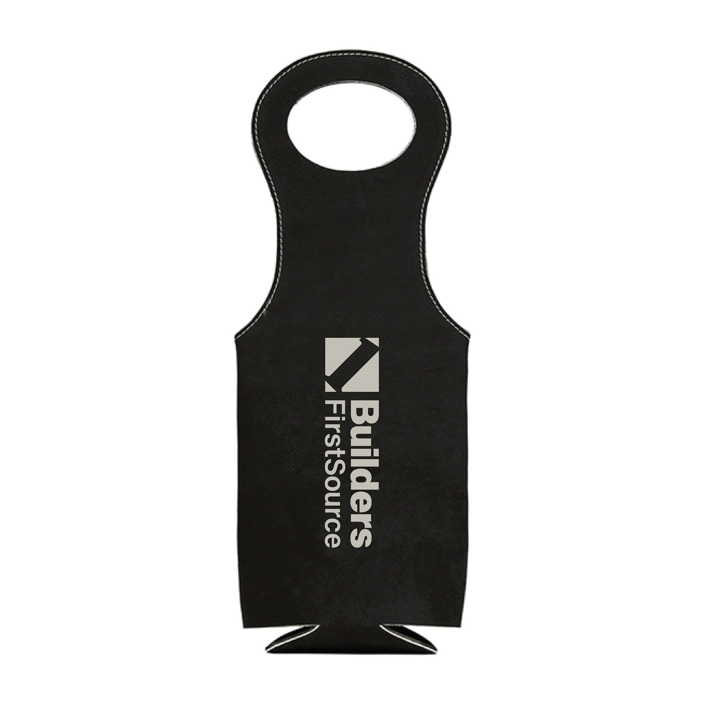 Builders FirstSource - Black/Silver Laserable Leatherette Wine Bag