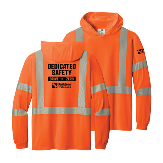 CornerStone® ANSI 107 Class 3 Long Sleeve Segmented Tape Hooded Tee