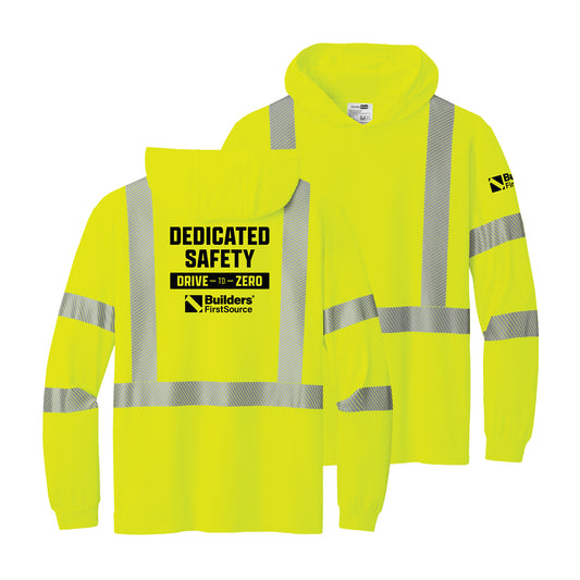 CornerStone® ANSI 107 Class 3 Long Sleeve Segmented Tape Hooded Tee
