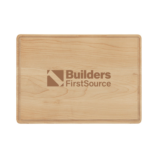 Builders FirstSource - 13 3/4" x 9 3/4" Maple Cutting Board with Drip Ring