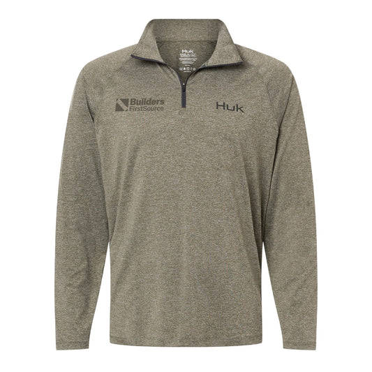 HUK - Men's Airweight Heather Quarter-Zip Pullover