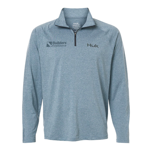 HUK - Men's Airweight Heather Quarter-Zip Pullover
