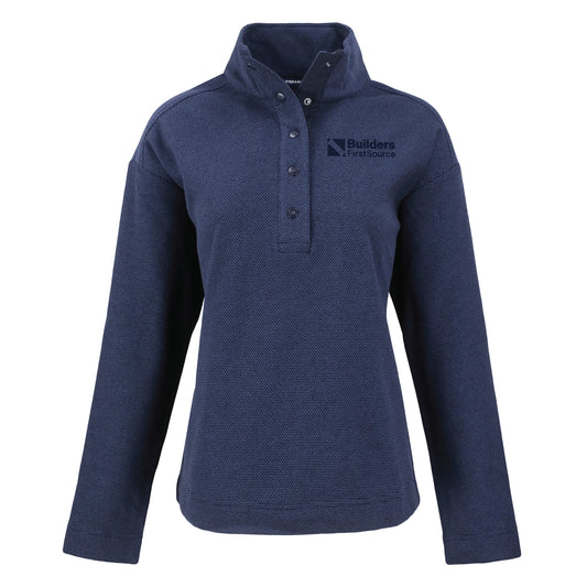 Cutter & Buck - Hunts Point Recycled Fleece Ladies' Hybrid Snap Placket Pullover