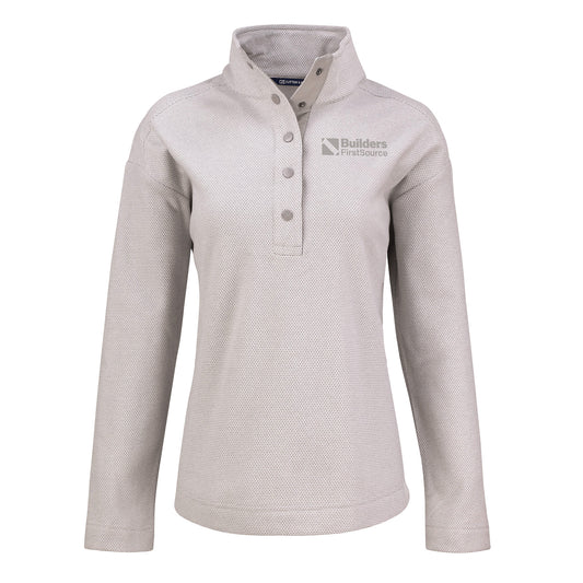 Cutter & Buck - Hunts Point Recycled Fleece Ladies' Hybrid Snap Placket Pullover