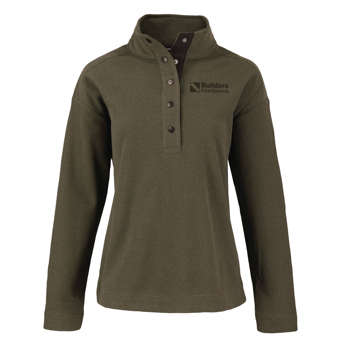 Cutter & Buck - Hunts Point Recycled Fleece Ladies' Hybrid Snap Placket Pullover
