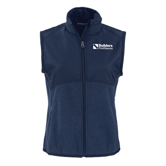 Cutter & Buck - Hunts Point Recycled Fleece Ladies' Hybrid Full Zip Vest