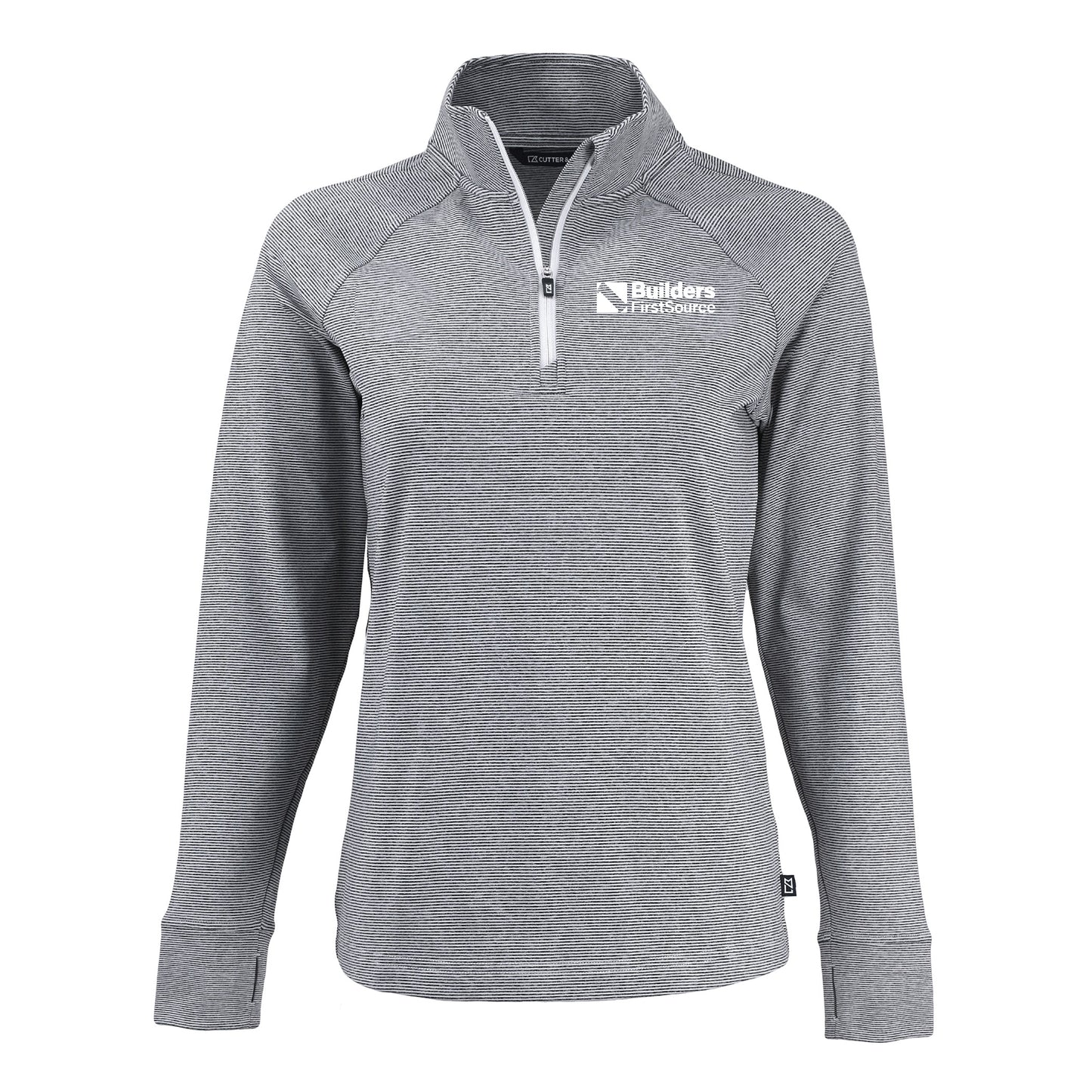 Cutter & Buck - Adapt Recycled Soft Knit Stripe Ladies' Quarter Zip Pullover